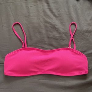 Hot pink Bikini top strapless and non-strapless